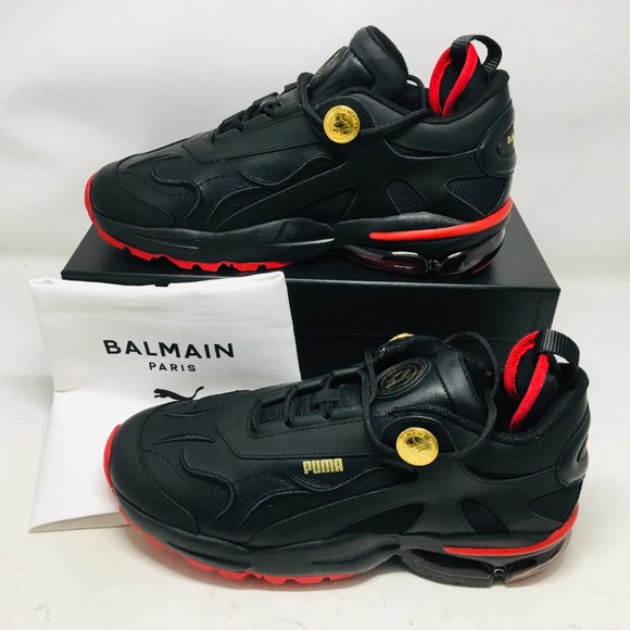 Puma Cell Stellar X Balmain Paris Womens Black Sneakers Size 10 B